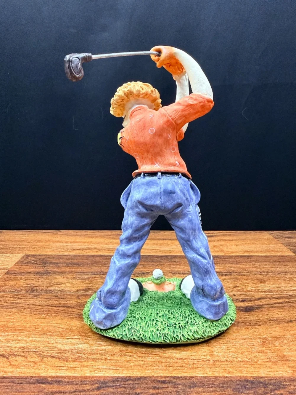 Golfing Clown Figurine